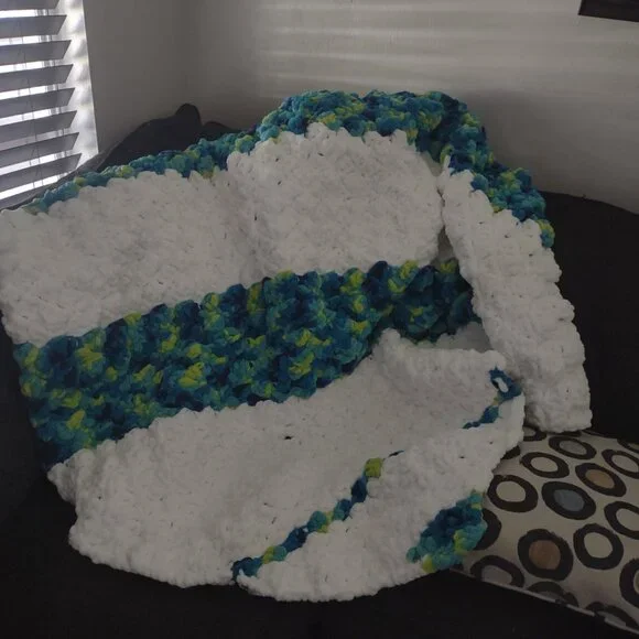 Chenille Handmade Crocheted Baby, Toddler, ND, Anxiety Heavy Blanket